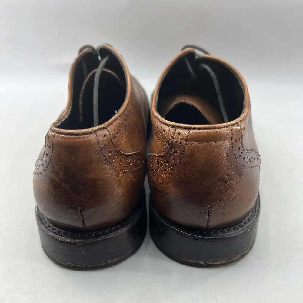 Thursday Boot Aviator Brogue Oxford Men Size 11 Brown Leather Wingtip Low Shoes